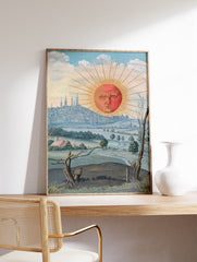 Tarot Sun Poster, Astrology Sun Print