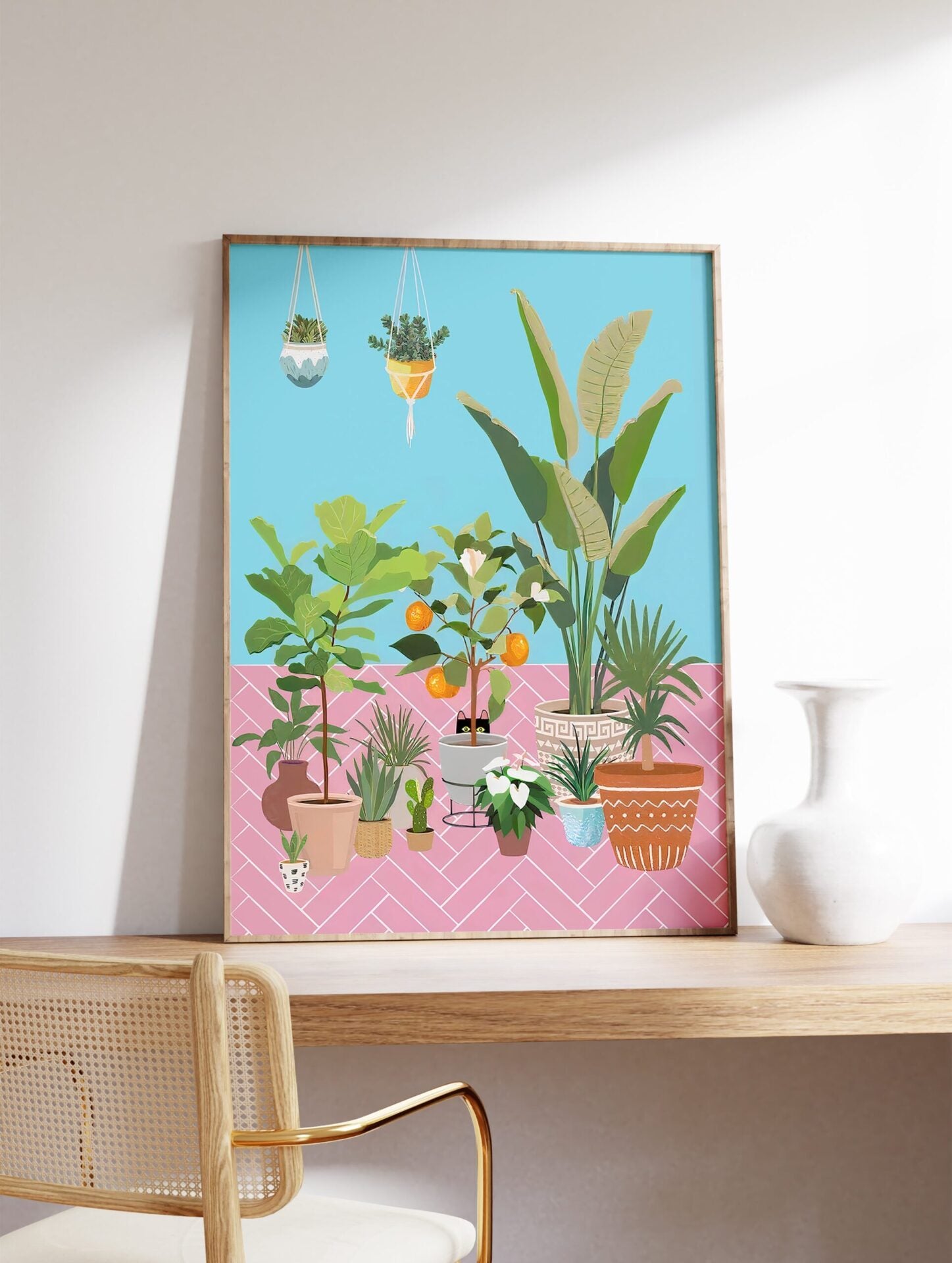 Plant Pot Poster, Potted Plants Print