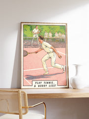 Vintage Tennis Poster, Vintage Tennis Print