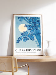 Cherry Blossom and Full Moon Poster by Ohara Koson, Ohara Koson Print