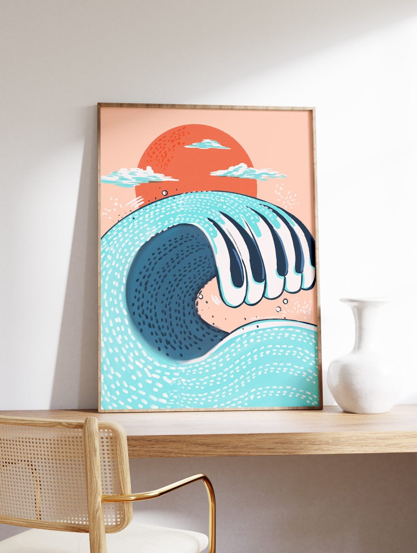 Piano Wave Poster, Piano Print