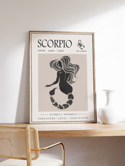 Scorpio Zodiac Star Sign Poster, Scorpio Star Sign Print