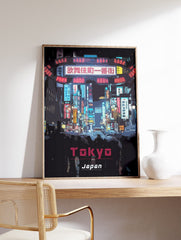 Tokyo City Poster, Tokyo Neon Street Print