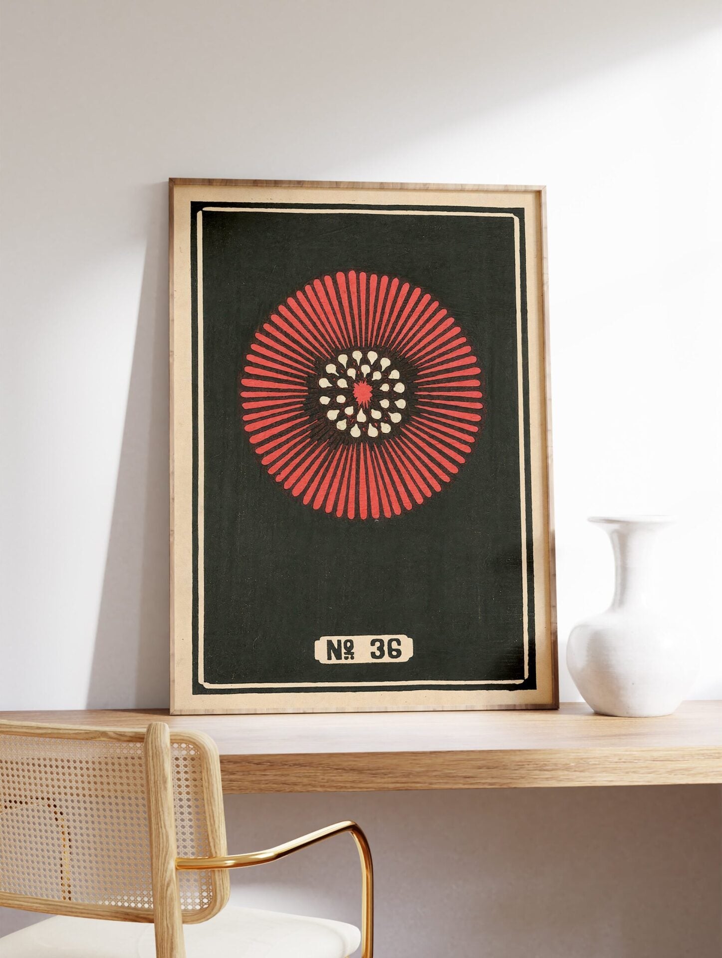 Vintage Japanese Firework Poster, Japanese Firework Print