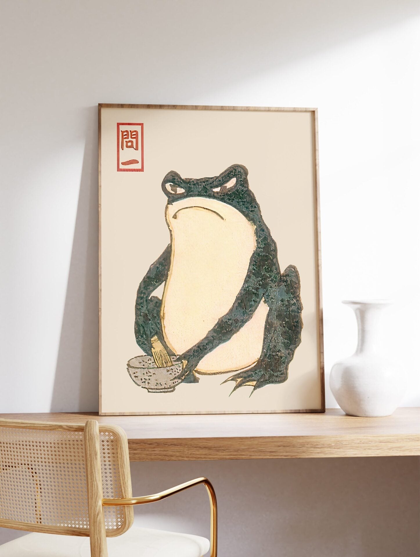 Japanese Frog Poster, Matsumoto Hoji Print