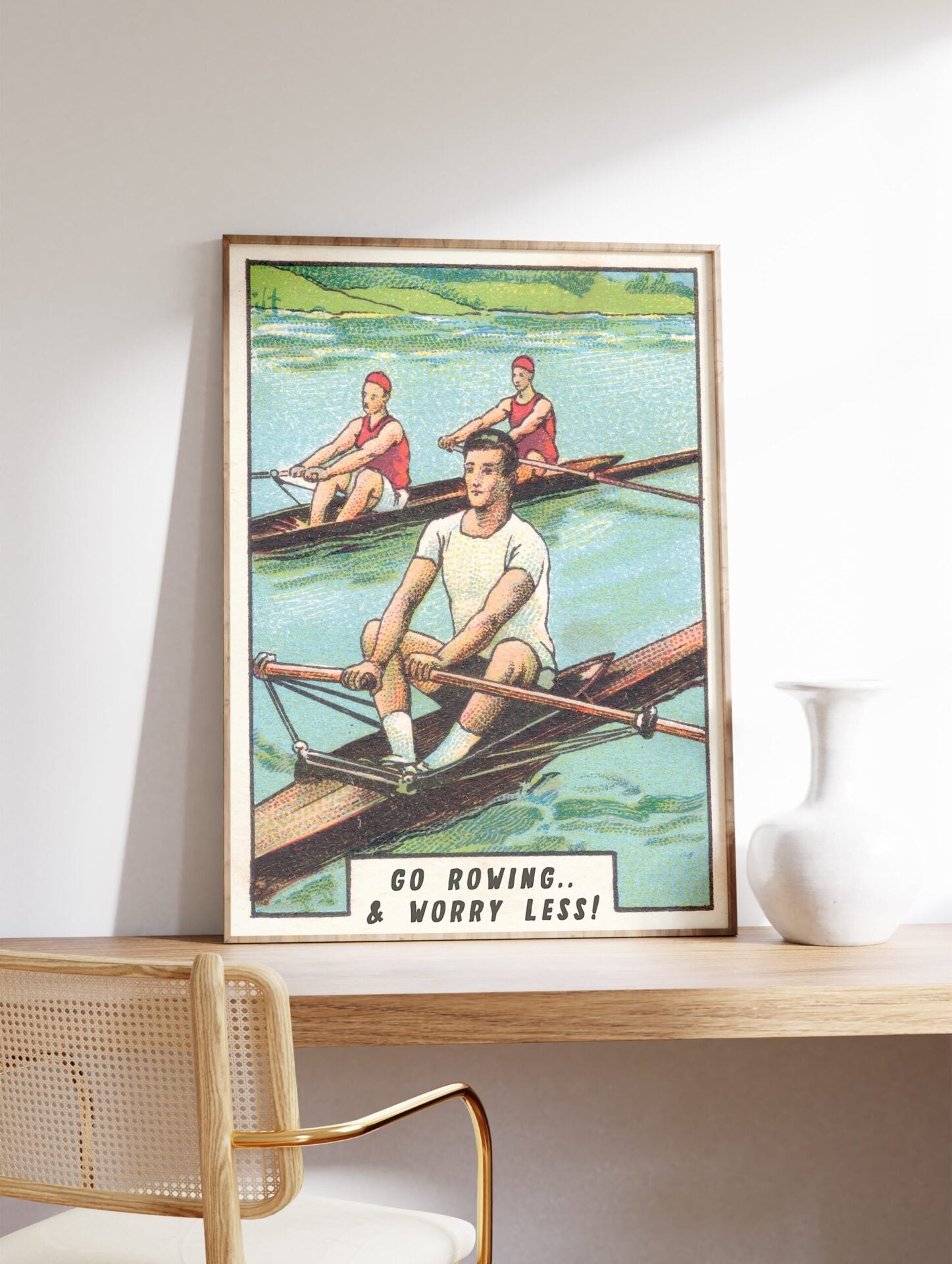 Vintage Rowing Poster, Rowing Print