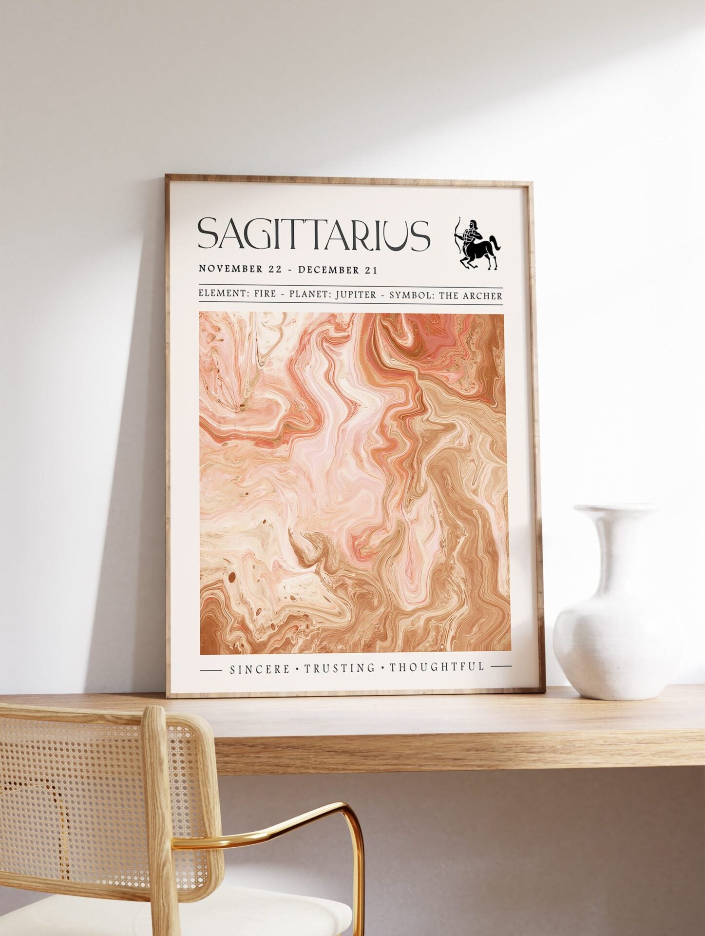 Sagittarius Zodiac Poster, Sagittarius Zodiac Star Sign Print