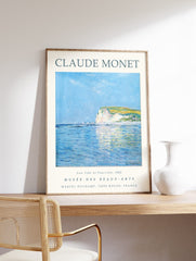 Low Tide At Pourville Poster by Claude Monet, Claude Monet Print