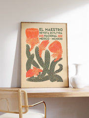 Mexican Cactus Poster, Mexican Print