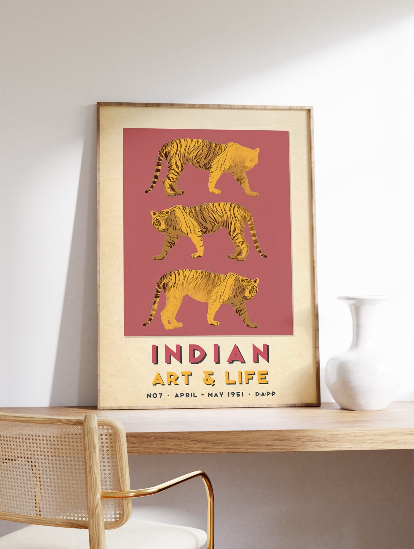 Indian Tiger Poster, Indian Animal Print