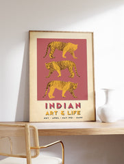 Indian Tiger Poster, Indian Animal Print