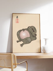 Matsumoto Hoji Japanese Frog Poster, Japanese Frog Print