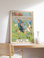 Vintage Rugby Poster, Vintage Rugby Print