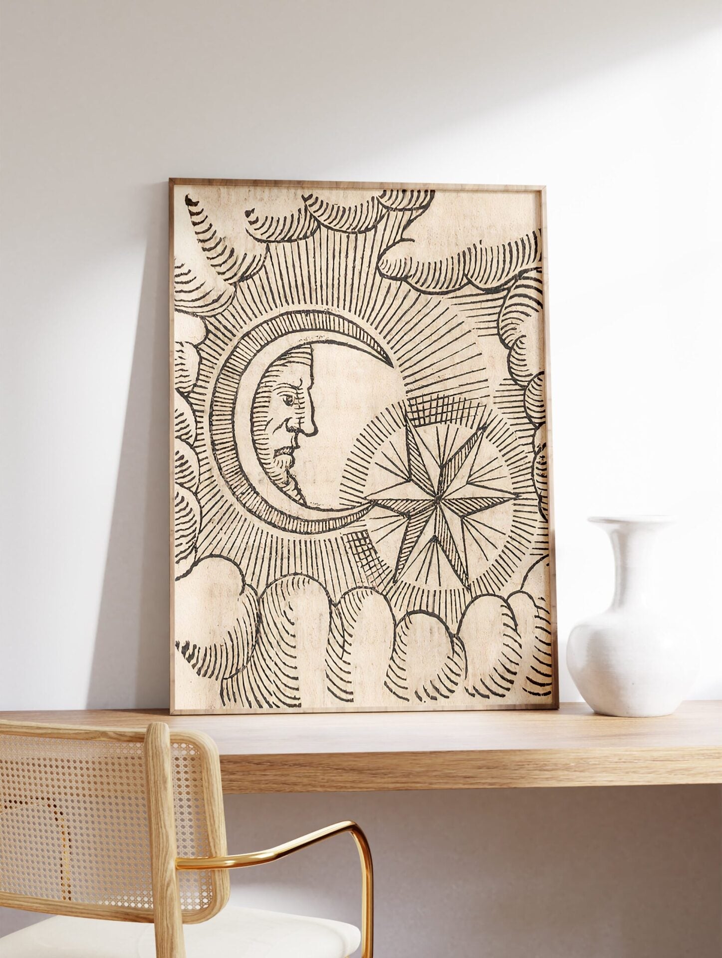 Sun and Moon Poster, Sun and Moon Print