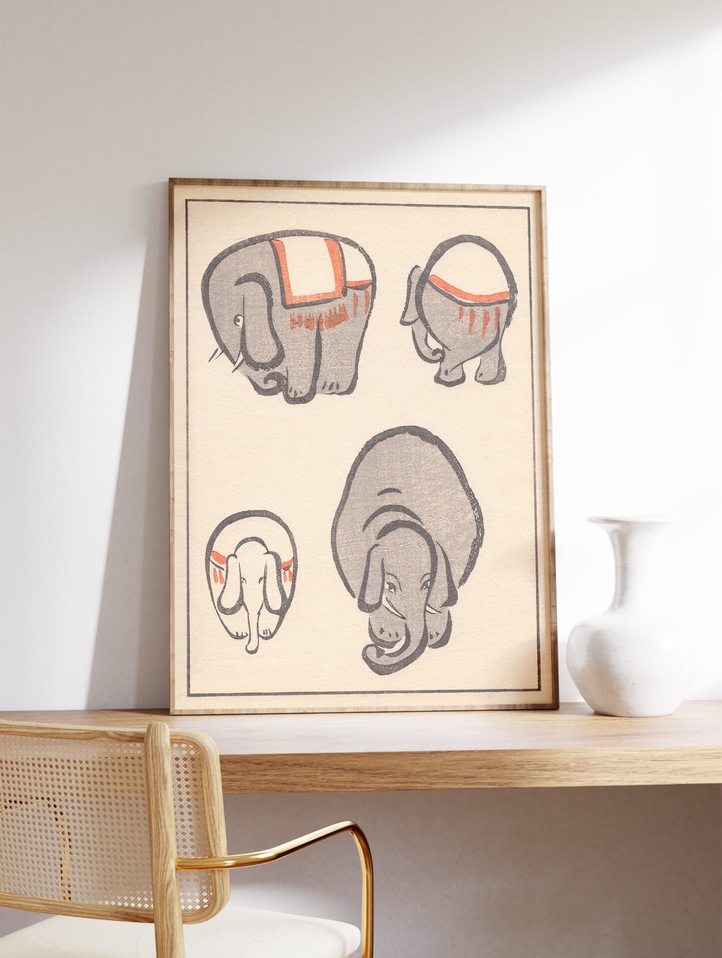 Elephant by Kitao Masayoshi Poster, Kitao Masayoshi Art Print