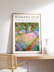 Christian Bible Verse Art, Bible Print by Claude Monet