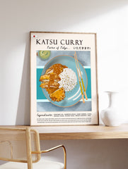 Katsu Curry Poster, Japanese Food Print