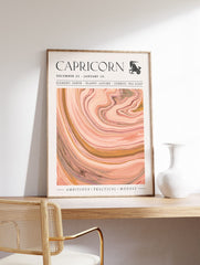 Capricorn Zodiac Poster, Zodiac Star Sign Print