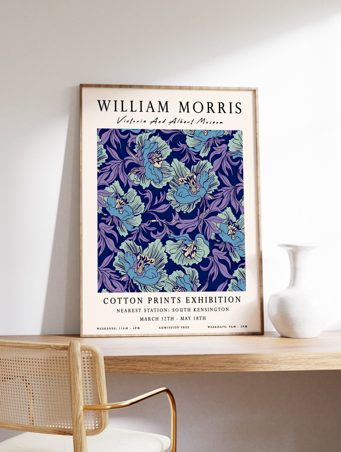 Purple William Morris Exhibition Poster, William Morris Print