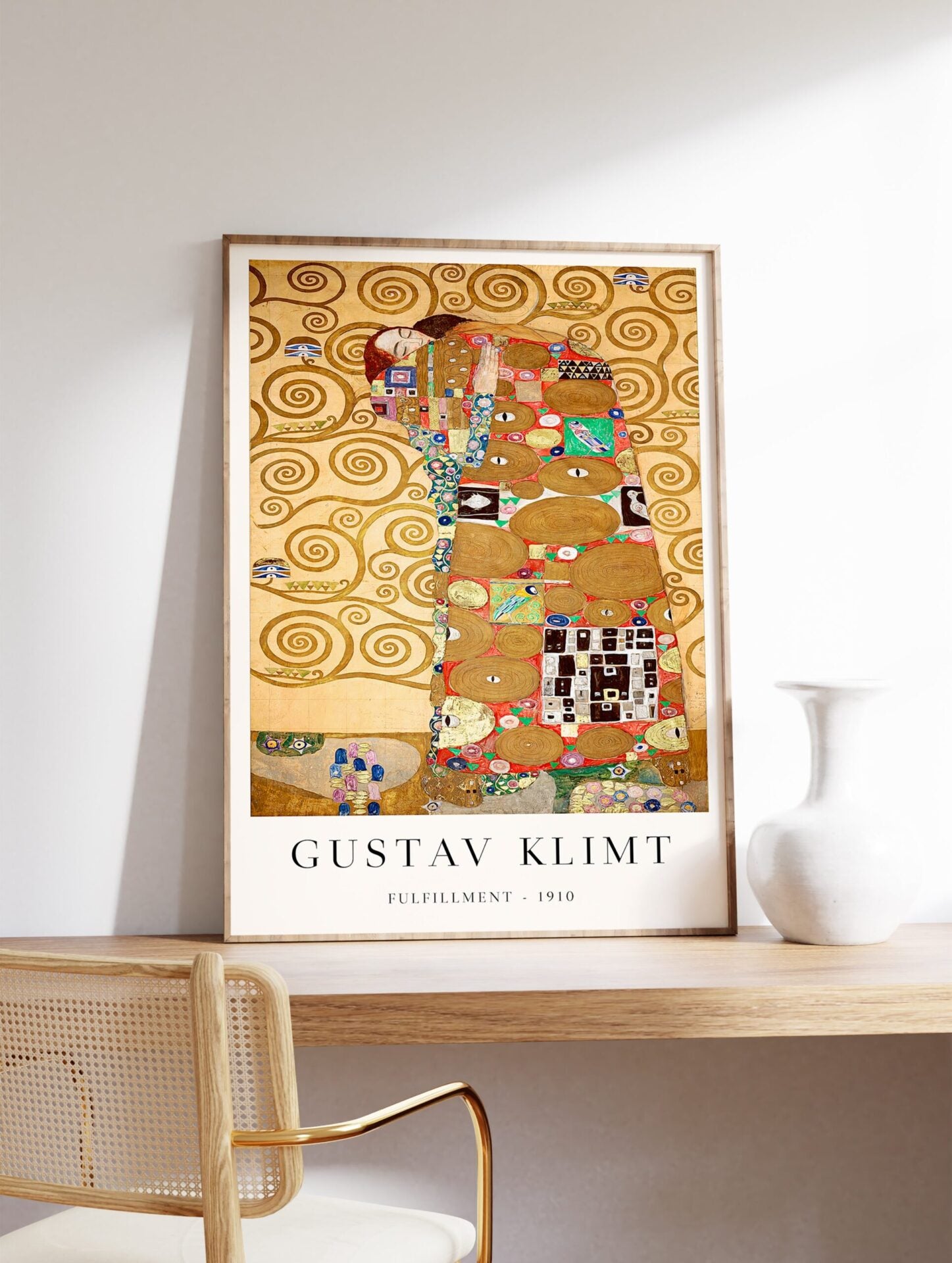 Fulfillment 1910 Poster by Gustav Klimt, Gustav Klimt Print