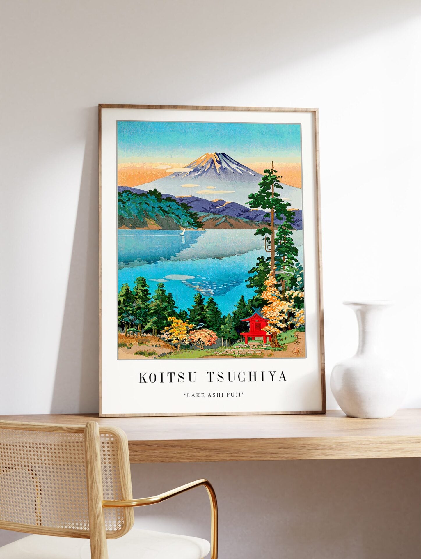 Lake Ashi Fuji Poster Koitsu Tsuchiya, Koitsu Tsuchiya Print