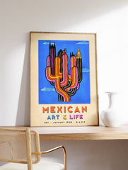 Mexican Cactus Poster, Mexican Cactus Print