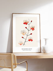 Japanese Cherry Blossom Poster, Japanese Print