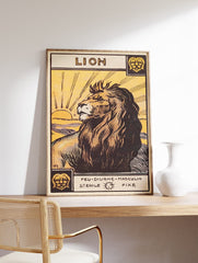 Lion Poster, Lion Tarot Print