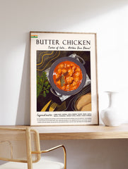 Chicken Curry Poster, Butter Chicken Print