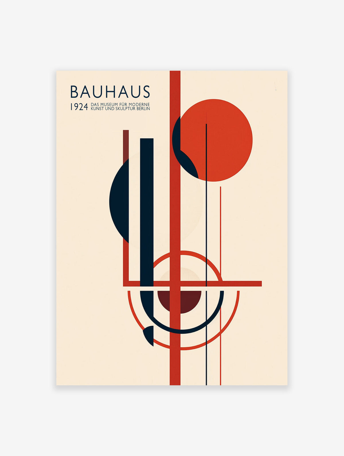 Bauhaus Poster, Retro Abstract Print