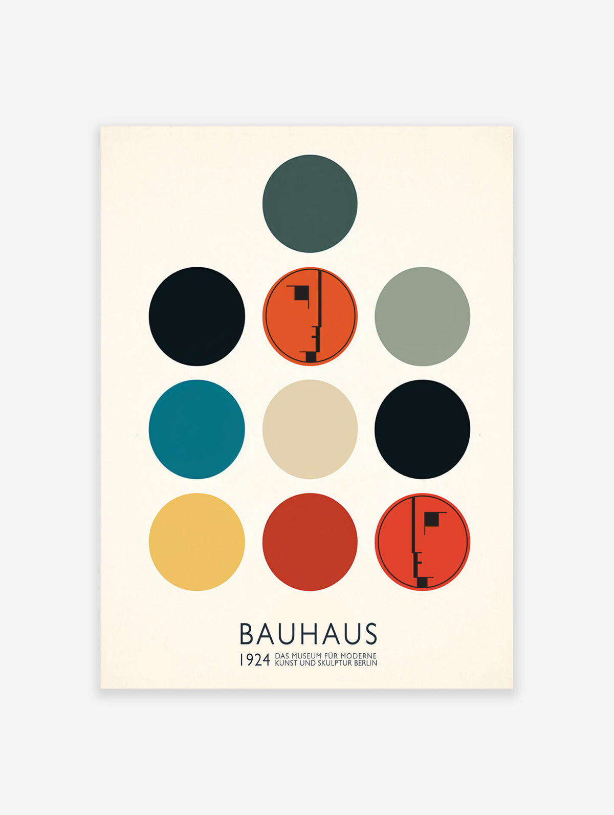 Bauhaus Poster, Retro Abstract Artwork