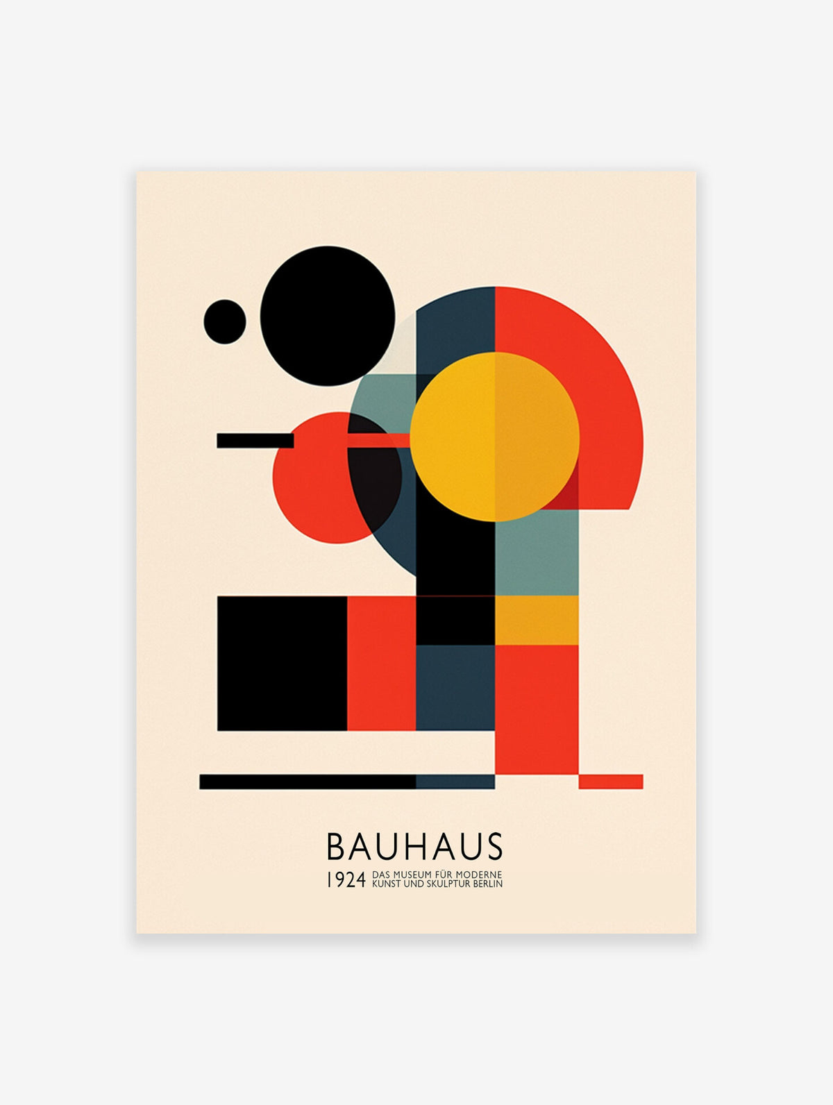 Bauhaus Poster, Retro Abstract Artwork