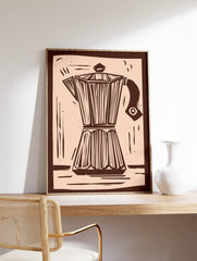 Coffee Pot Poster, Coffee Print