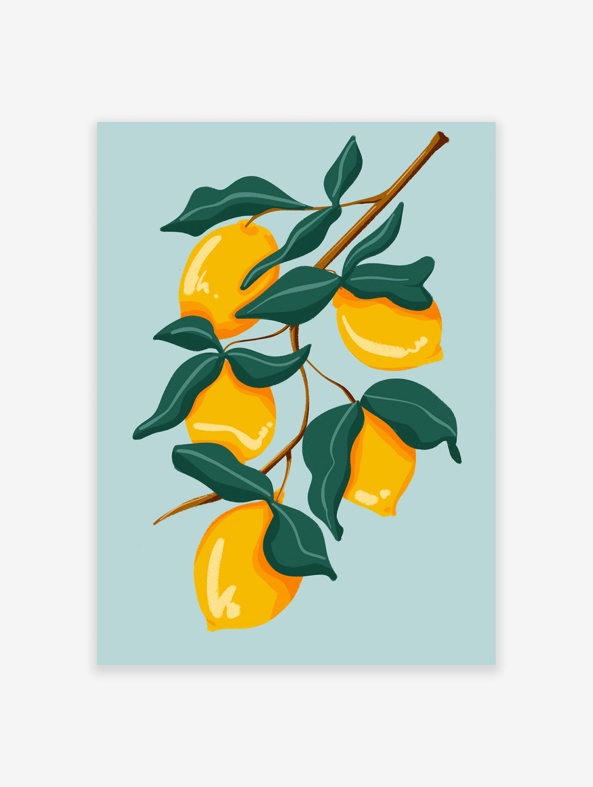 Lemons Poster, Fruit Print