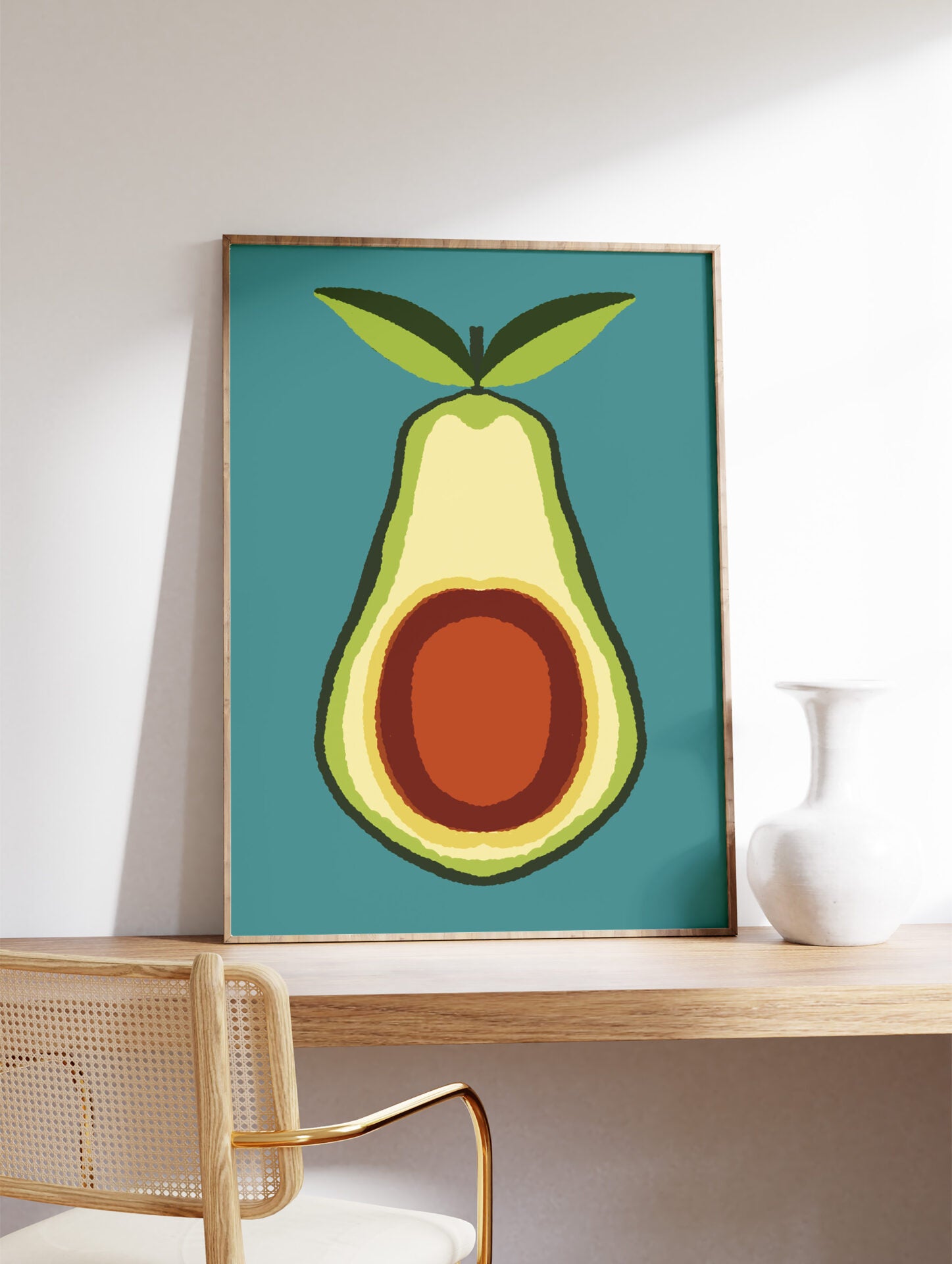 Avocado Poster, Kitchen Print