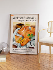 Indian Samosas Poster, Indian Food Print