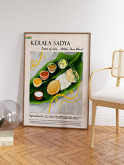 Kerala Sadya Indian Food Poster, Indian Food Print