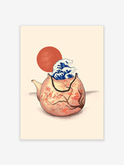 Japanese Teapot Poster, Japanese Print