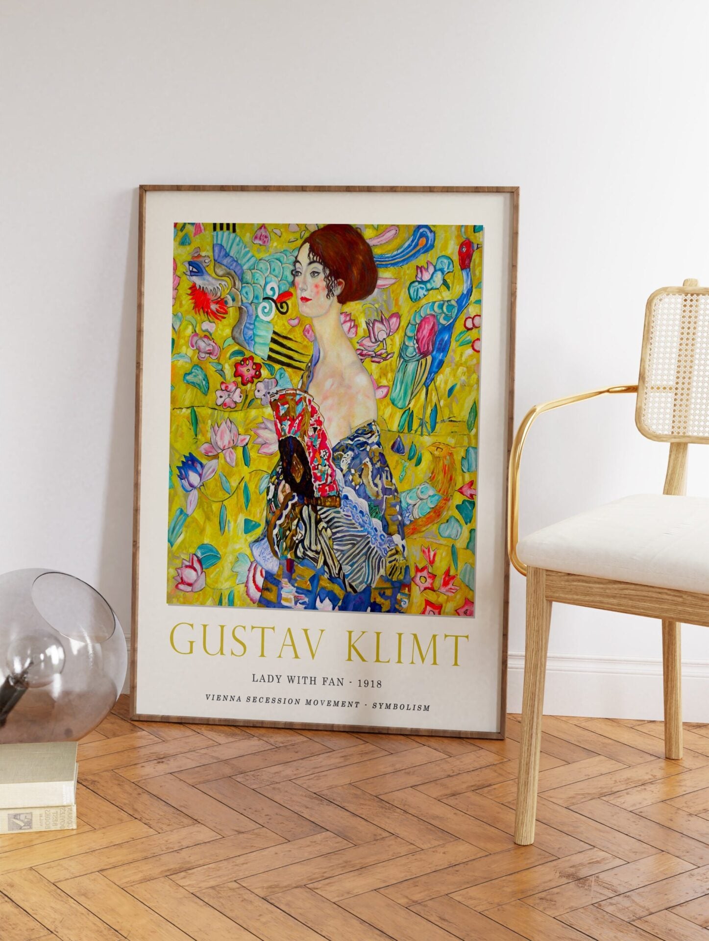 Lady with Fan Poster by Gustav Klimt, Gustav Klimt Print