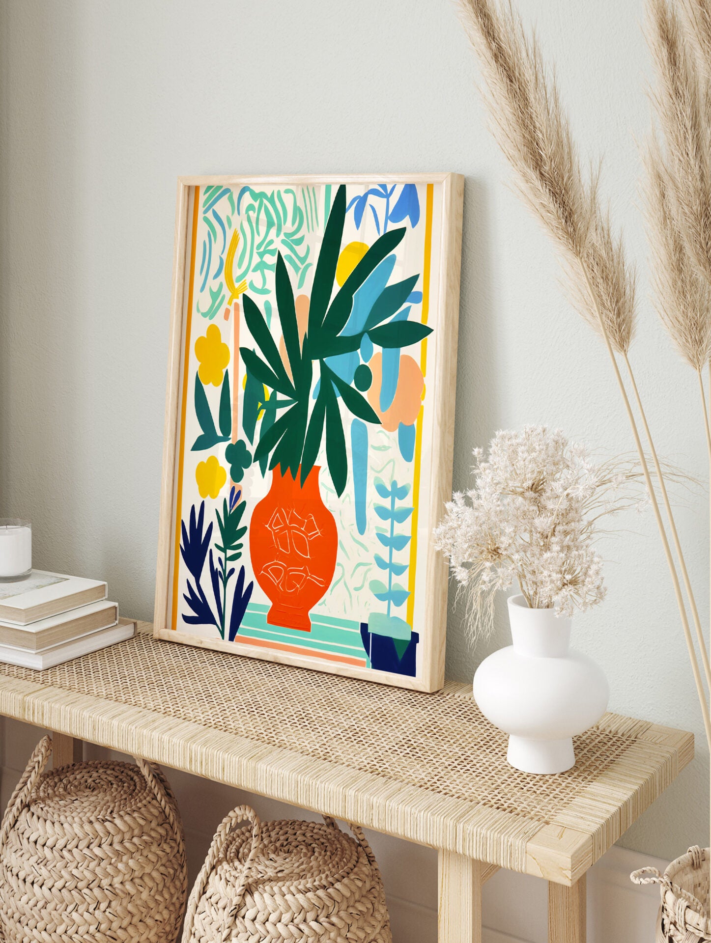 Plant Pot Poster, Flower Vase Art Print