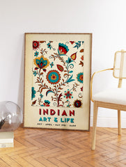 Indian Floral Poster, Indian Print