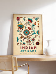 Indian Floral Poster, Indian Print