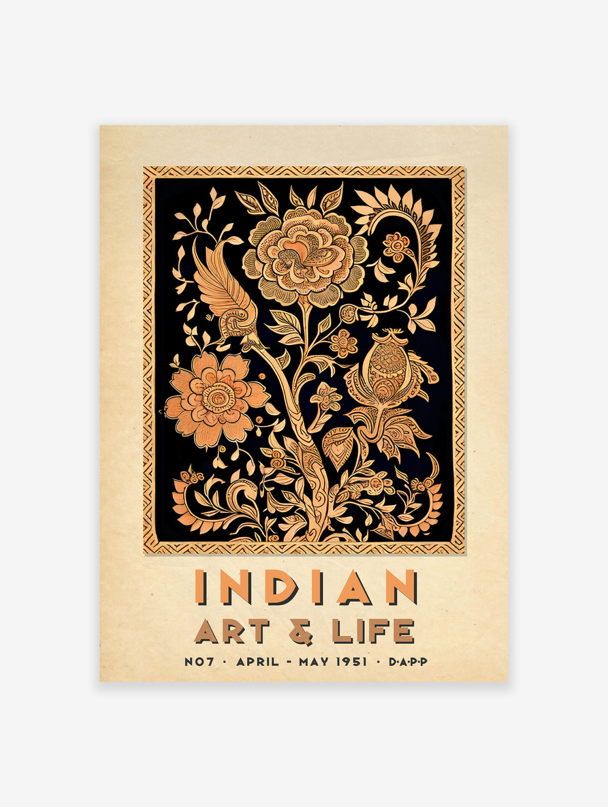 Indian Botanical Poster, Traditional Indian Print