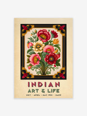 Indian Botanical Poster, Traditional Indian Print