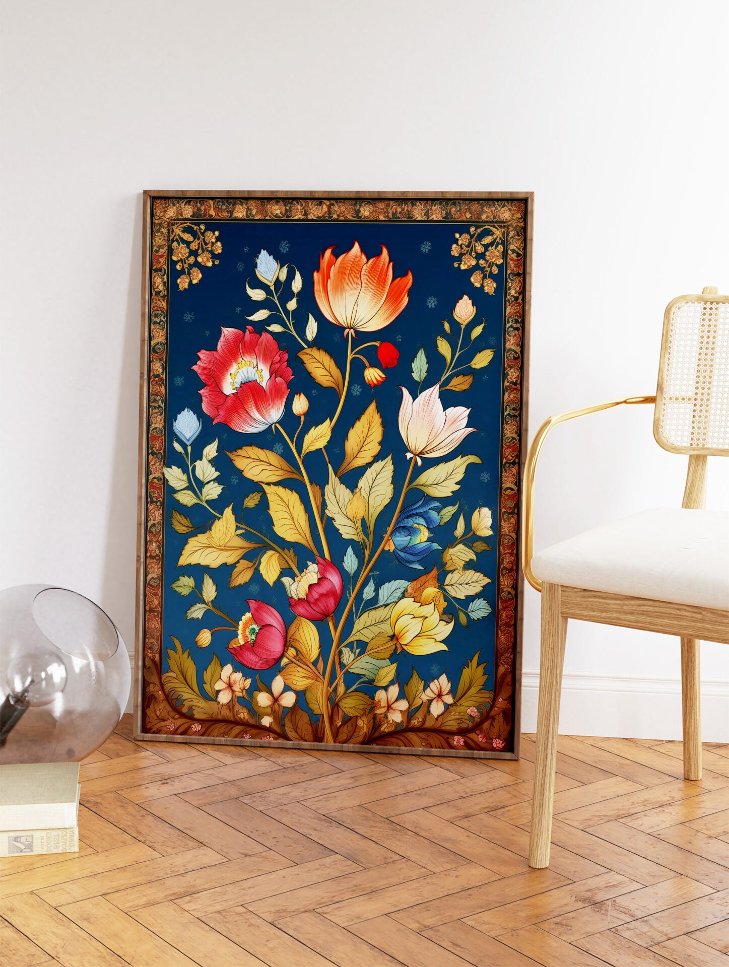 Indian Floral Poster, Indian Print