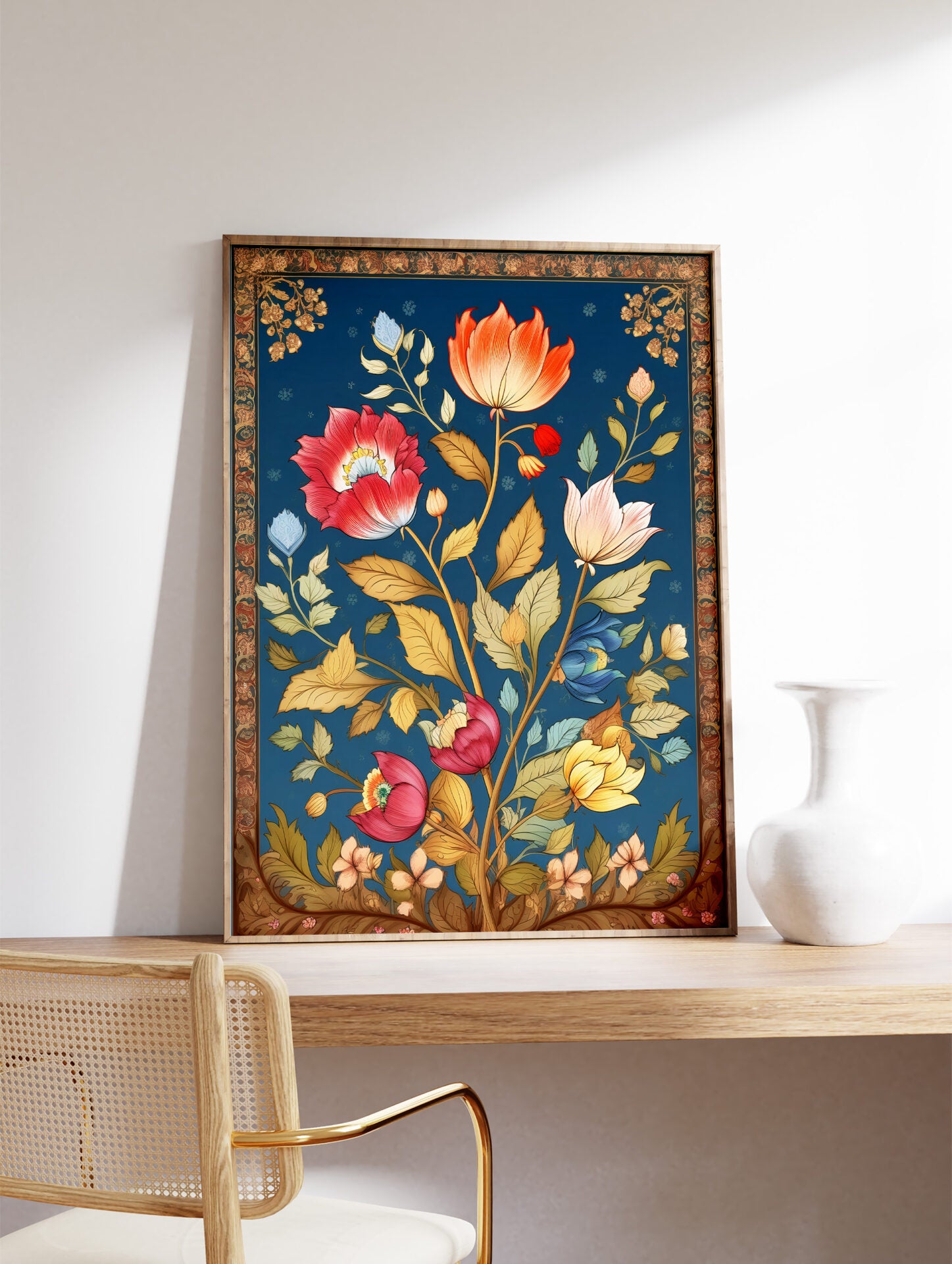 Indian Floral Poster, Indian Print