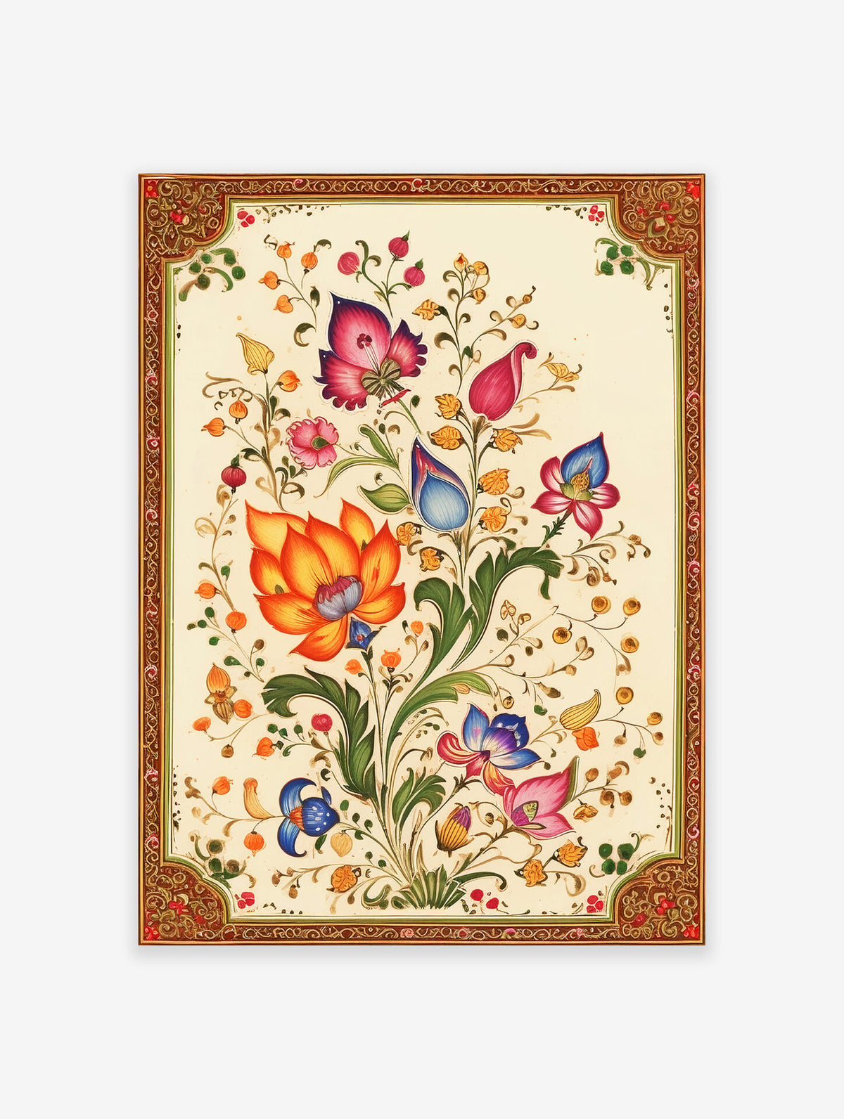 Indian Floral Poster, Indian Print