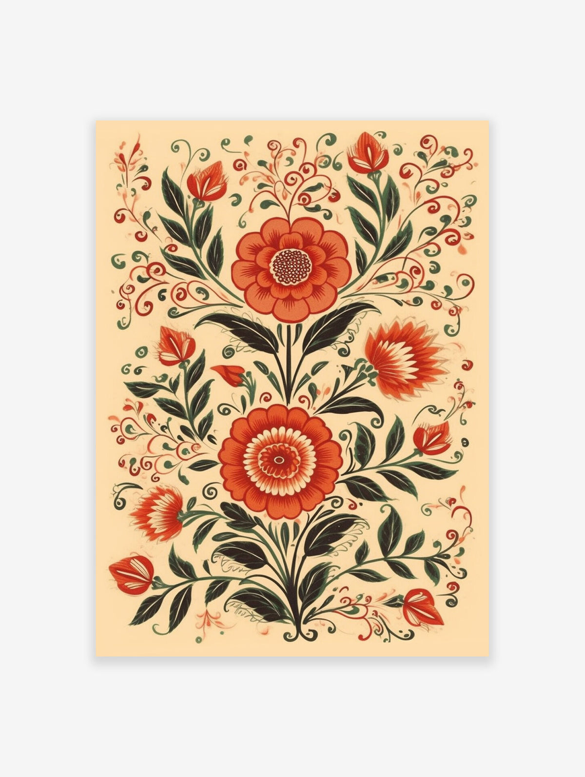 Indian Botanical Poster, Indian Floral Print