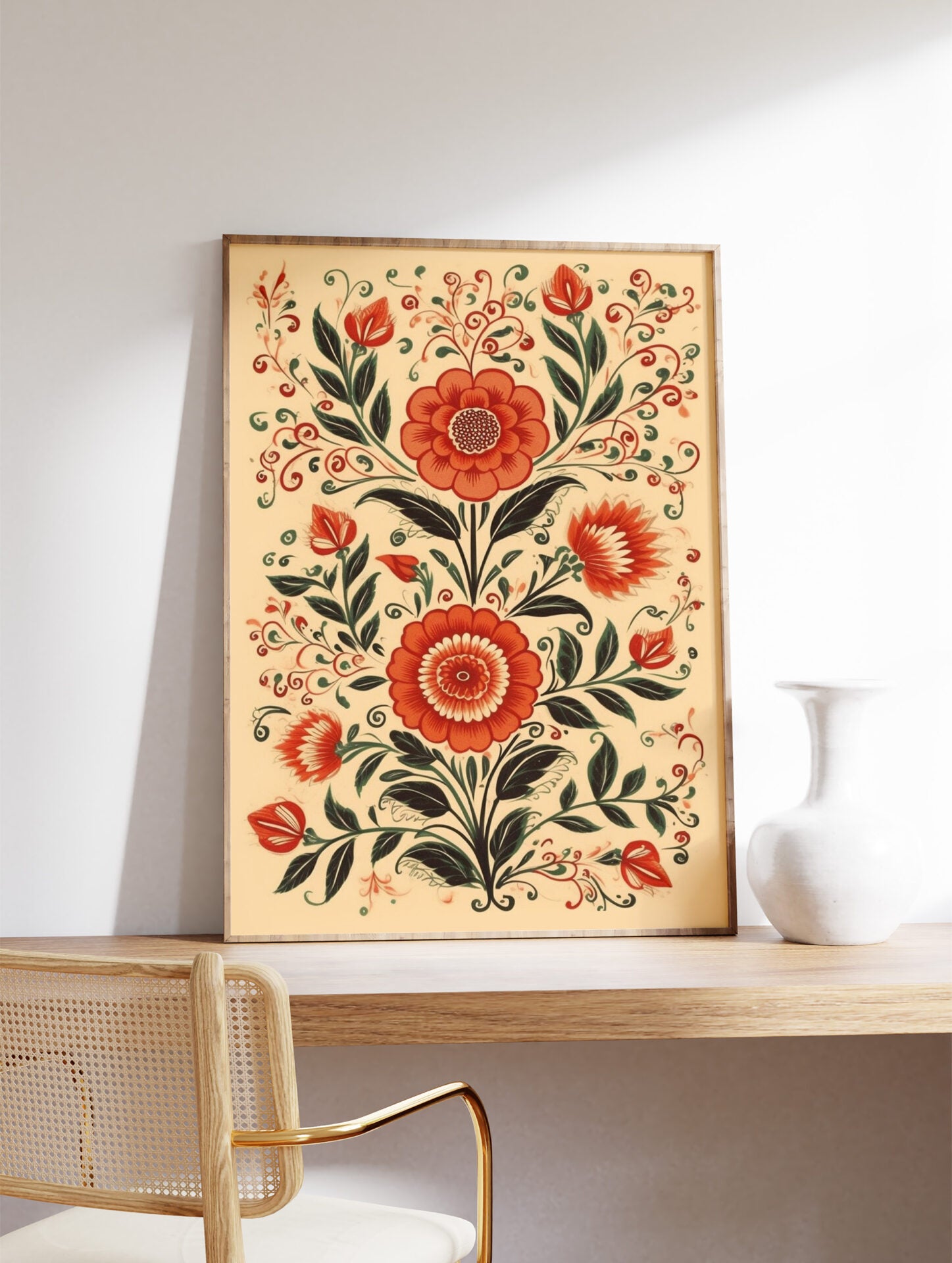 Indian Botanical Poster, Indian Floral Print