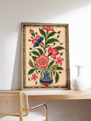 Indian Floral Poster, Indian Print